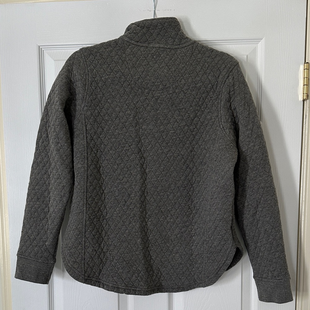 Clemson Pressbox Gray Quilted Sweatshirt with Orange Accents - Picture 3 of 5
